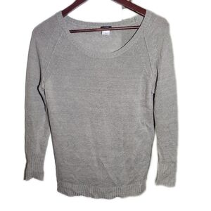 ❤️ 3 For $35 J Crew linen sweater crew neck long sleeve light weight neutral XS